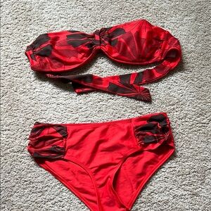 Skye Swimwear Red and Black Bikini